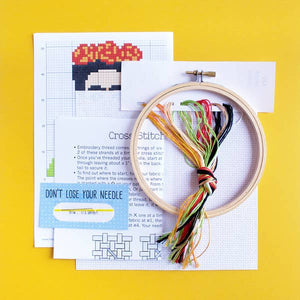 FRIDA KAHLO- DIY Cross Stitch Kit