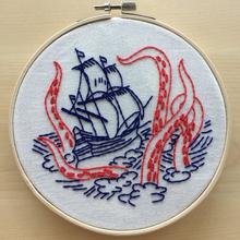 Load image into Gallery viewer, RELEASE THE KRAKEN - COMPLETE EMBROIDERY KIT