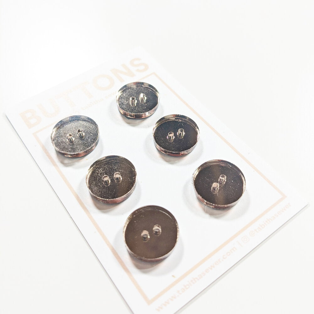 Bronze Mirror Circle Buttons - Small (0.59