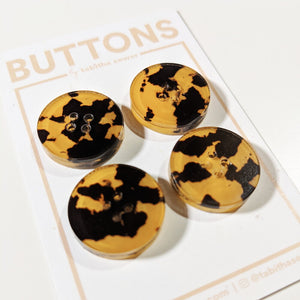 Tortoise Circle Buttons - Large - Copper - 4 Pack