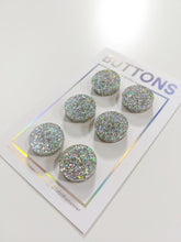 Load image into Gallery viewer, Silver Holographic Glitter Circles - Small - 6 pack