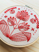 Load image into Gallery viewer, TULIPS IN SYMMETRY - COMPLETE EMBROIDERY KIT