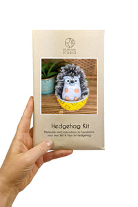HEDGEHOG (Long Fur) - Hand Stitching Felt Kit