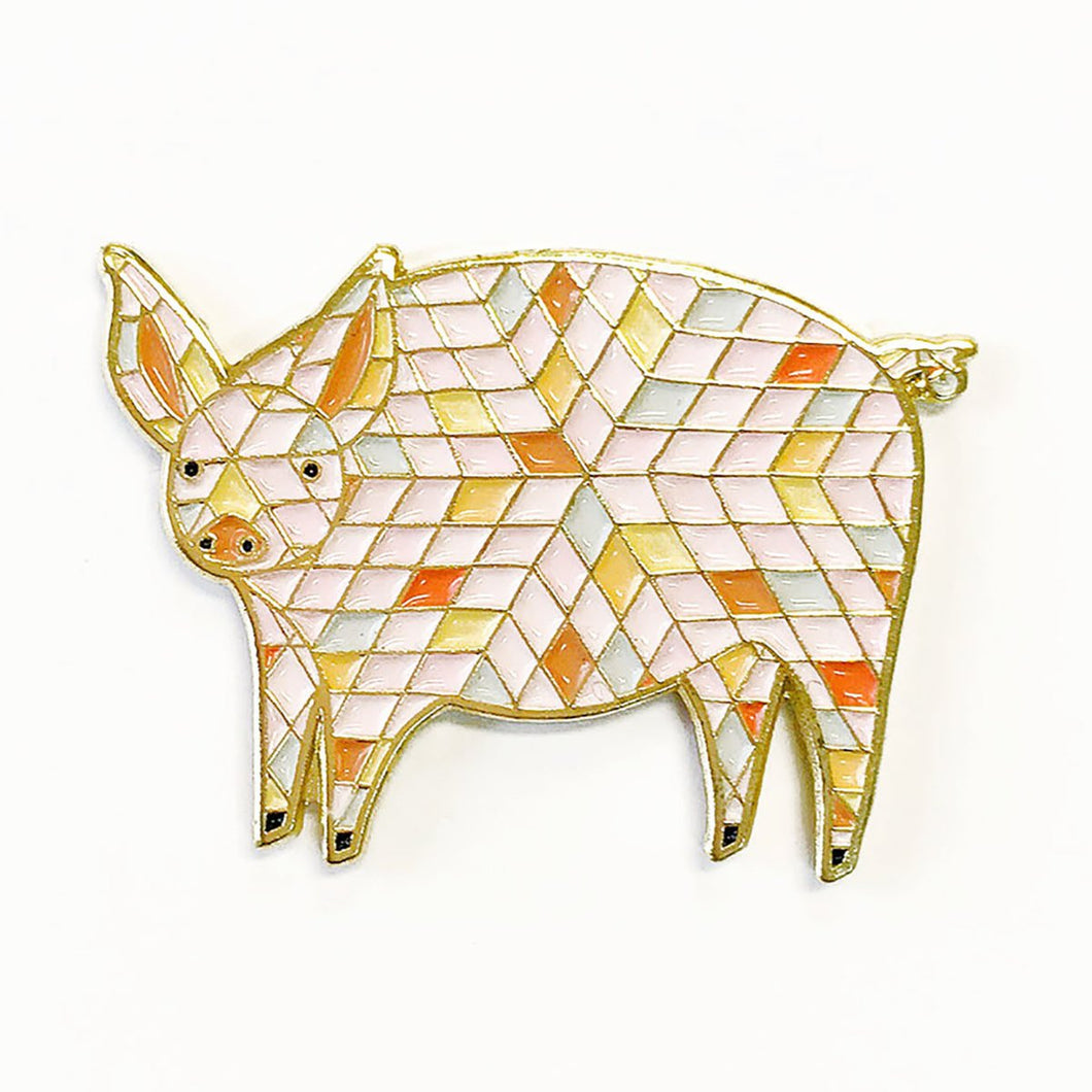 Pig Enamel Pin By Gingiber