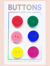 Load image into Gallery viewer, Rainbow Circle Buttons - Small -  6 pack