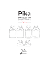 Load image into Gallery viewer, PIKA Sports Bra and Layered Blouson Tank - Paper Pattern