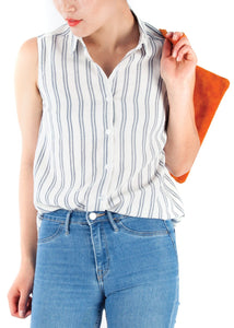 ROSE Sleeveless Button-Down Shirt - Paper Pattern