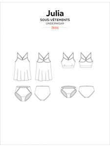 JULIA Camisole, Bralette & Panties - Paper Pattern