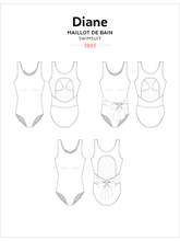 Load image into Gallery viewer, DIANE Tank Swimsuit - Paper Pattern