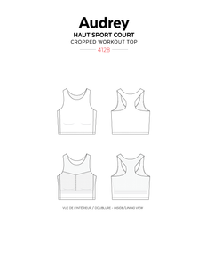 AUDREY Cropped Workout Top - Paper Pattern