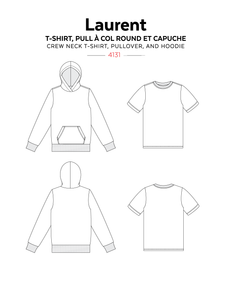 LAURENT T-Shirt, Pullover & Hoodie - Paper Pattern