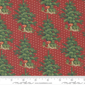 Christmas Faire by Cathe Holden - 1/4 Meter - Trees - Ruby Red