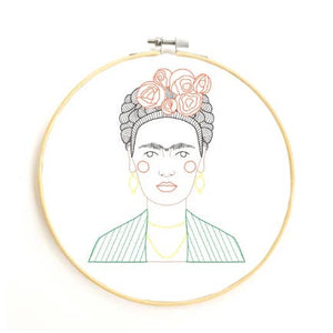 Frida - DIY Embroidery Kit by Gingiber