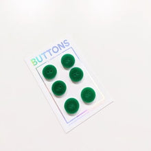 Load image into Gallery viewer, Green Classic Circle Buttons - Small (0.59&quot;) - 6 pack