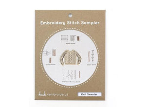 Knit Sweater - Embroidery Stitch Sampler