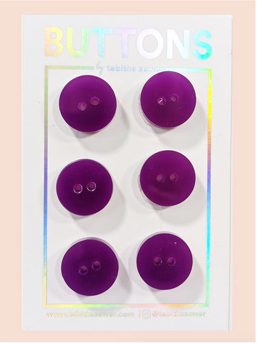 Purple Circle Buttons - Small  - 6 pack
