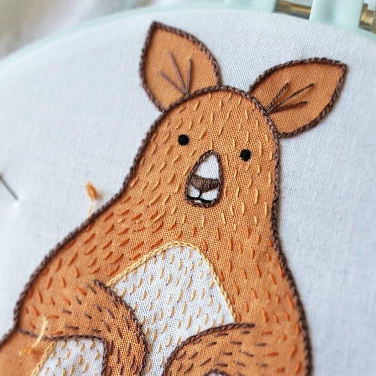 Kangaroo - Embroidery Kit (Level 2)