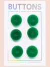 Green Classic Circle Buttons - Small - 6 pack
