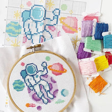 Load image into Gallery viewer, SPACE EXPLORER - DIY Cross Stitch Kit