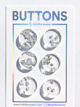 Load image into Gallery viewer, &quot;Platinum Flakes&quot; Buttons - Small - 6 pack