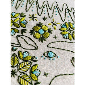 Folk Moose Embroidery Kit - Colour