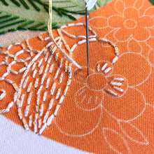 Load image into Gallery viewer, Orange Flower Pot Embroidery Kit