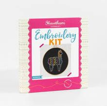 Load image into Gallery viewer, Black Alpaca Embroidery Kit by Hawthorn Handmade