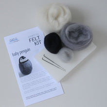 Load image into Gallery viewer, Baby Penguin Complete Needle Felting Kit