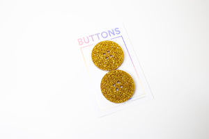 Gold Sparkle Buttons - XL - 2 pack