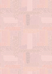 Bookworm - Lewis & Irene - Text on Parchment Pink