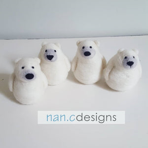Polar Bear Complete Needle Felting Kit