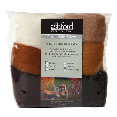 Corriedale Sliver Pack - Roving - Furry Friends