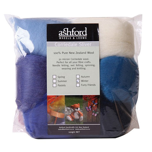 Corriedale 7 Colour Pack - Roving - Winter
