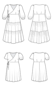 ROSECLAIR DRESS - SIZES 12-32 - PAPER PATTERN