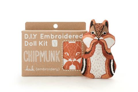 Chipmunk - Embroidery Kit (Level 3)
