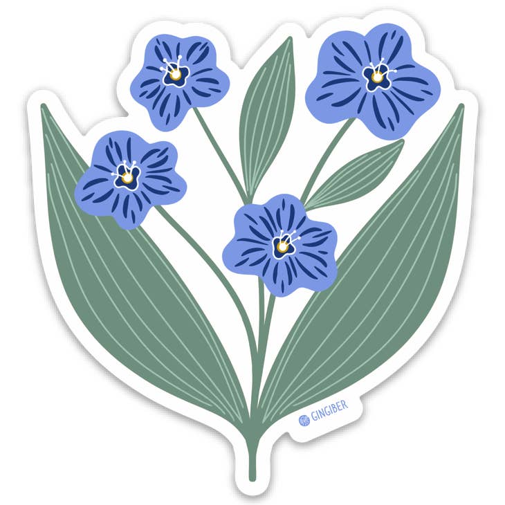 Forget-Me-Not Sticker by Gingiber