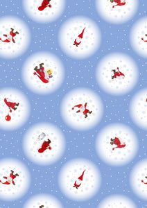 Keep Believing - Lewis & Irene - 1/4 Meter - Tomte Snowballs - Icy Blue