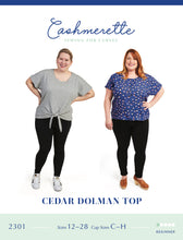 Load image into Gallery viewer, Cedar Dolman Top - Sizes 12-28 - Paper Pattern