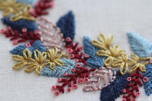 Winter Wreath - Embroidery Stitch Sampler
