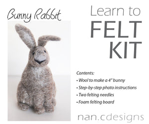 Bunny Rabbit Complete Needle Felting Kit