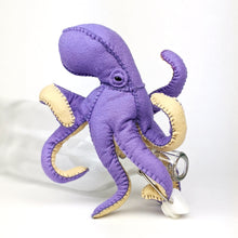 Load image into Gallery viewer, Octopus Hand Stitching Felt Kit - Purple - Rita Van Tassel Studio