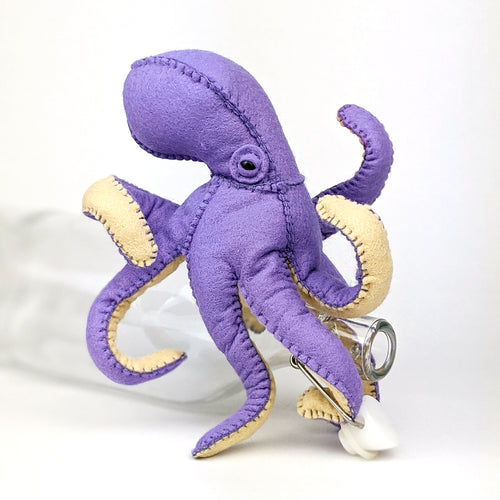 Octopus Hand Stitching Felt Kit - Purple - Rita Van Tassel Studio