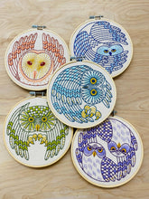 Load image into Gallery viewer, BURROWING OWLS - COMPLETE EMBROIDERY KIT