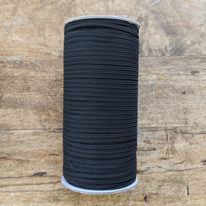 3mm (1/8") Elastic - Black - Sold by the Meter