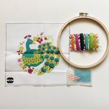 Load image into Gallery viewer, Peacock Embroidery Kit