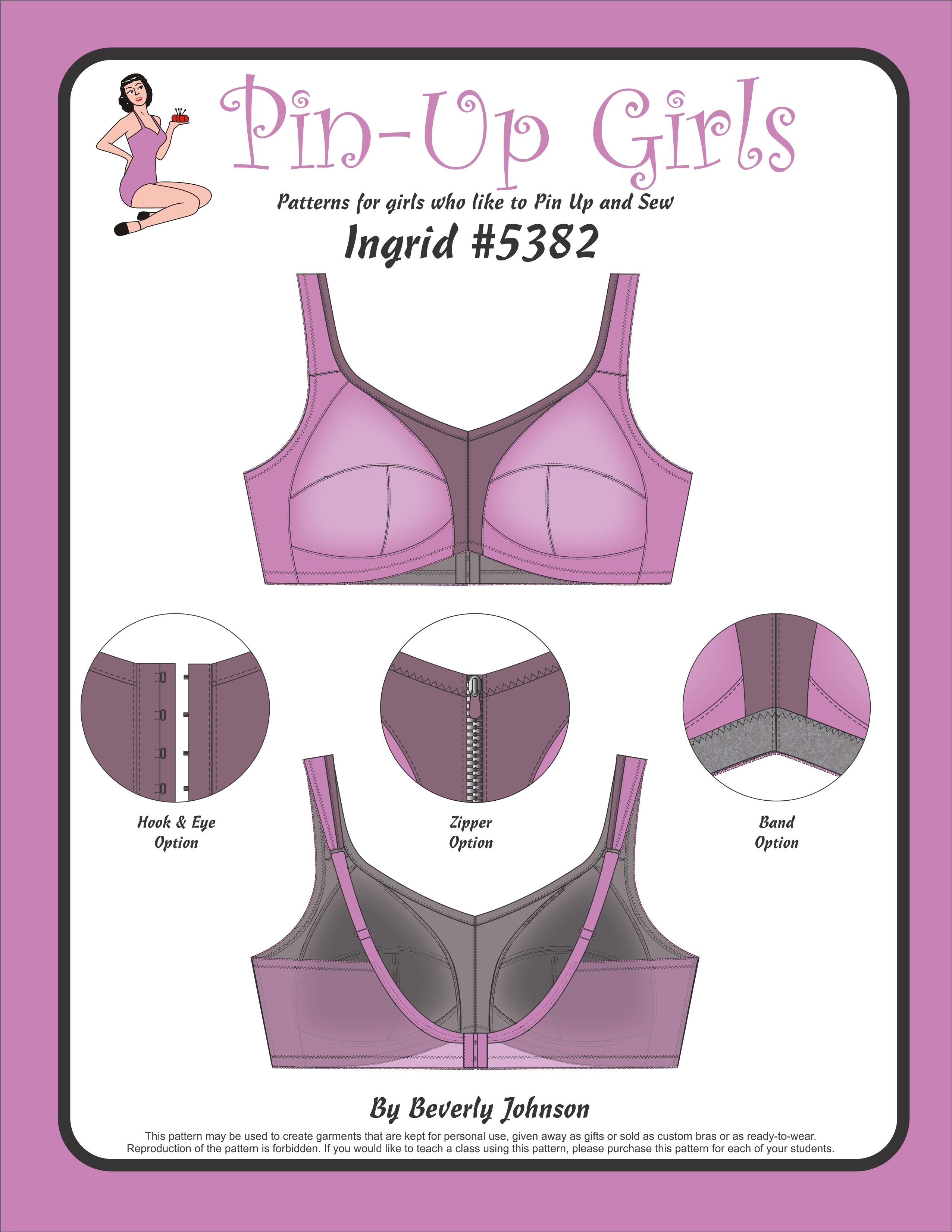 Greenstyle Endurance Bra in Bands 28 33 actual Ribcage Measurement and Cups  B H PDF Sewing Pattern 