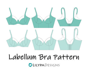Labellum Bra Pattern (Sizes DD-GG or GG-KK) - Paper Pattern