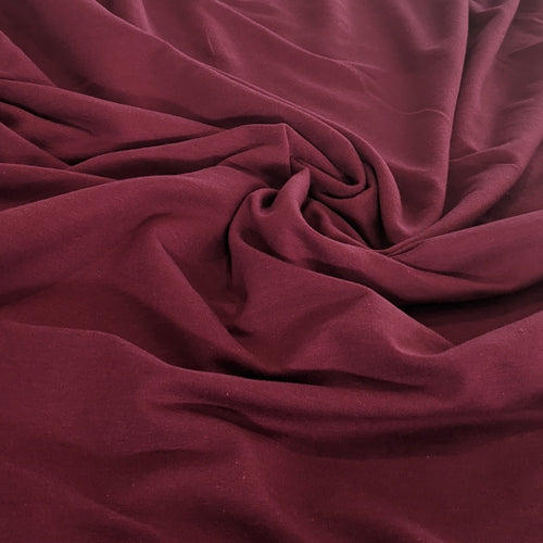 BAMBOO / COTTON FRENCH TERRY  1/2 Meter - Merlot