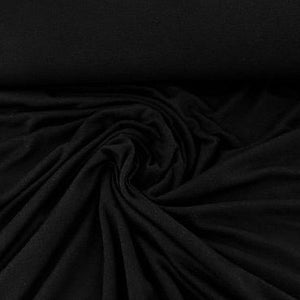 Bamboo/Cotton French Terry - 1/2 Meter - Black