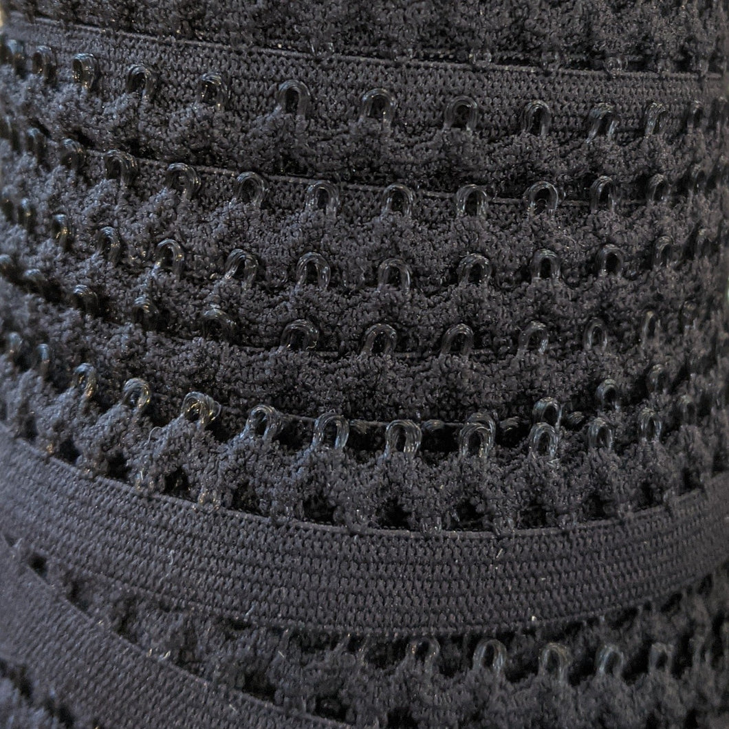 Stretch Crochet Elastic Trim - 14mm - By The Meter - Black